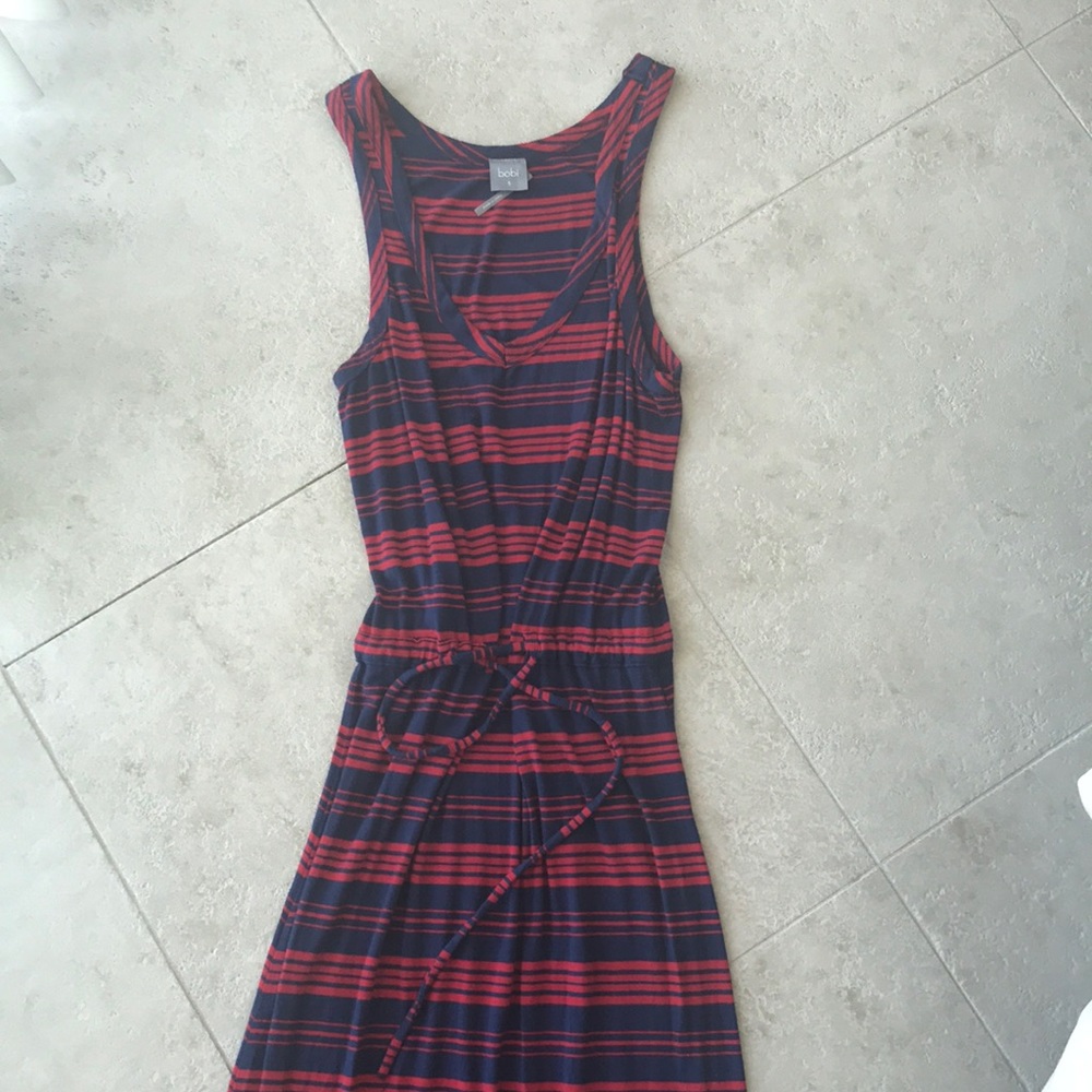 Bobi striped maxi dress